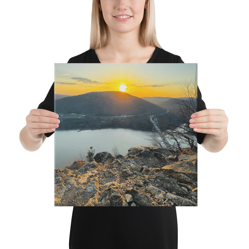 Anthonys Nose/Bear Mtn. Bridge Sunset Canvas