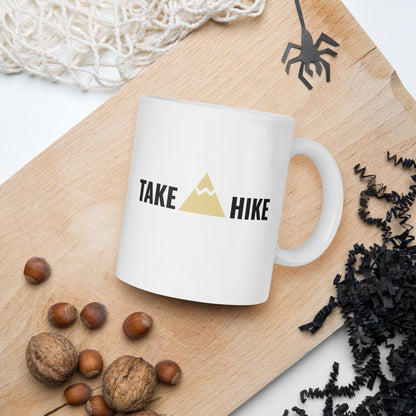 Take A Hike White Glossy Mug