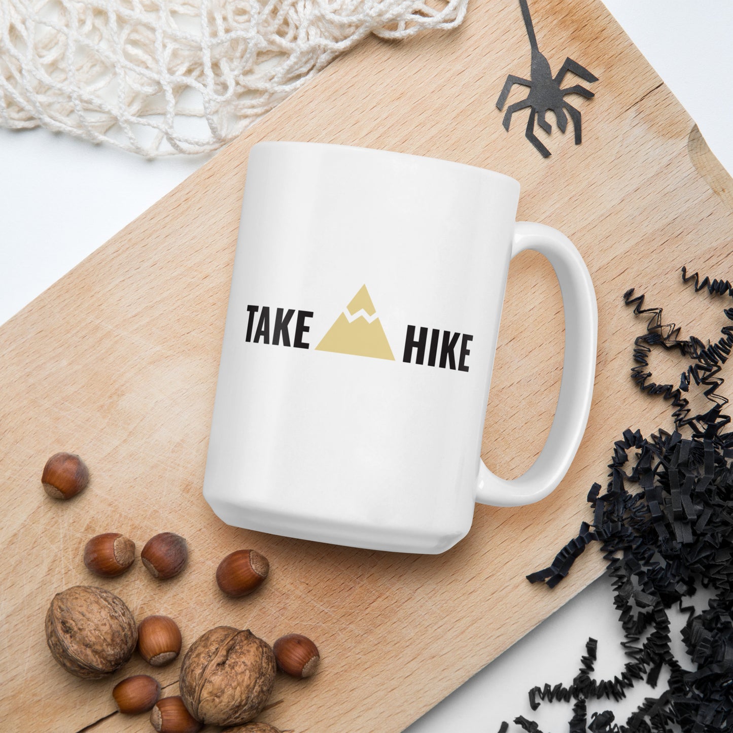 Take A Hike White Glossy Mug